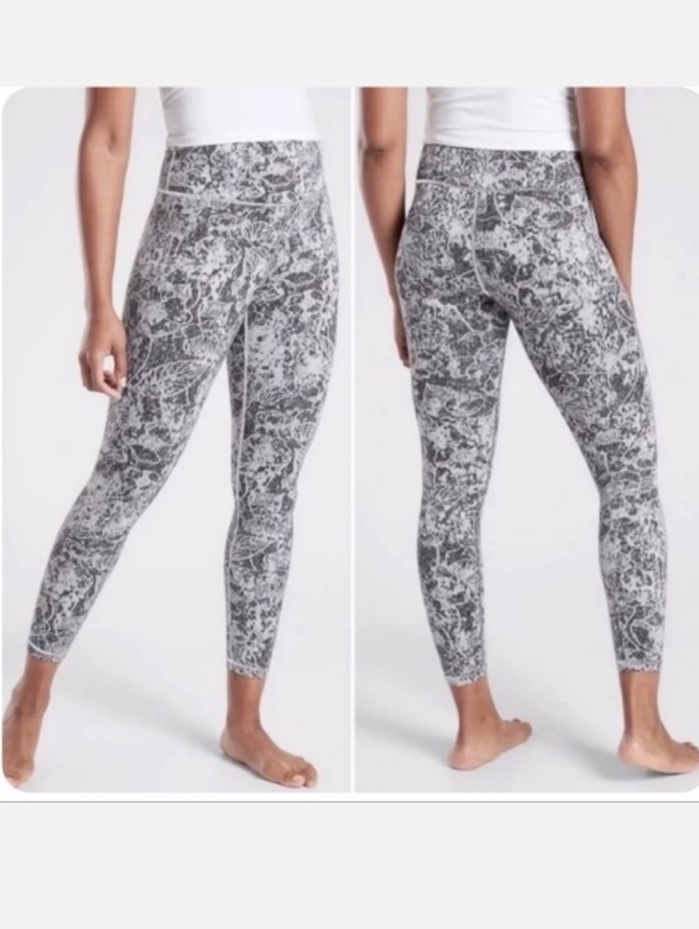 Athleta Elation Graffiti 7/8 Tight Textured Leggings Small